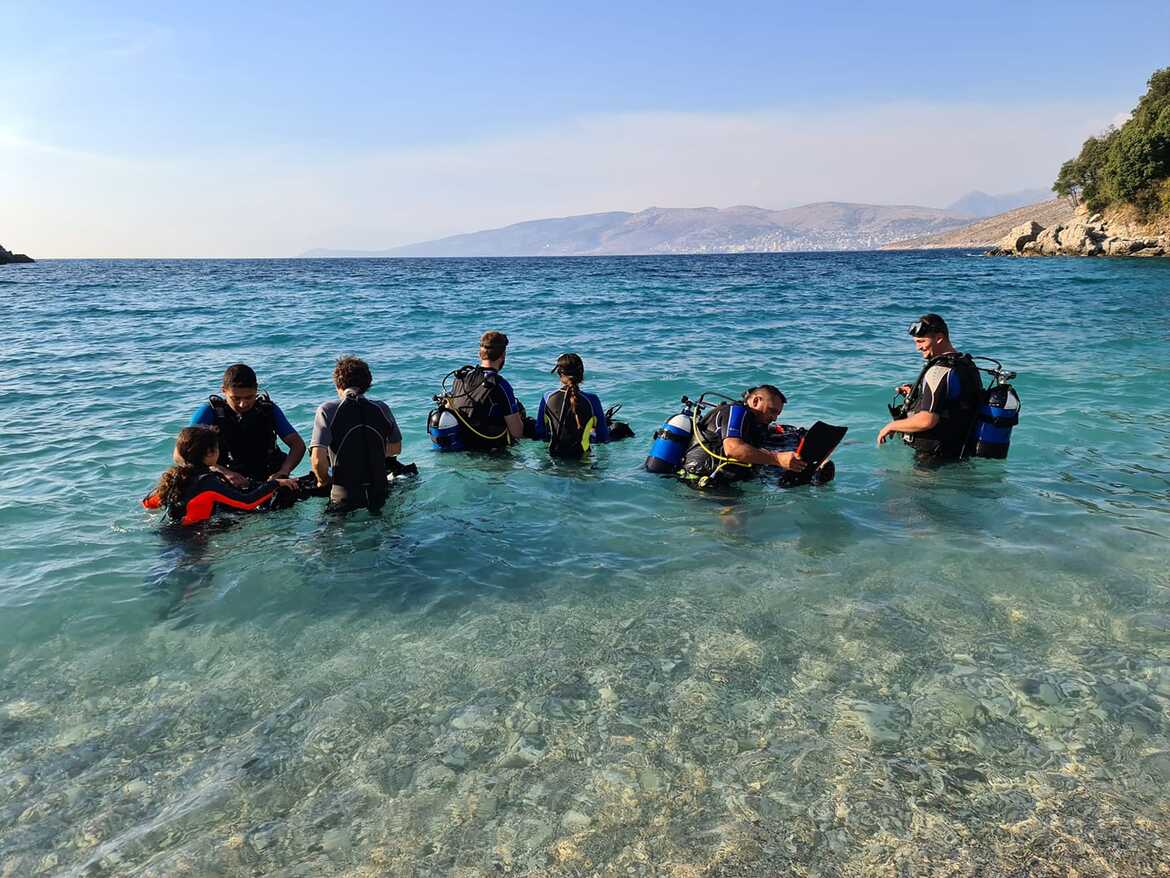 Sarande and Ksamil beginner scuba diving adventures - explore the underwater world in a safe and fun environment.